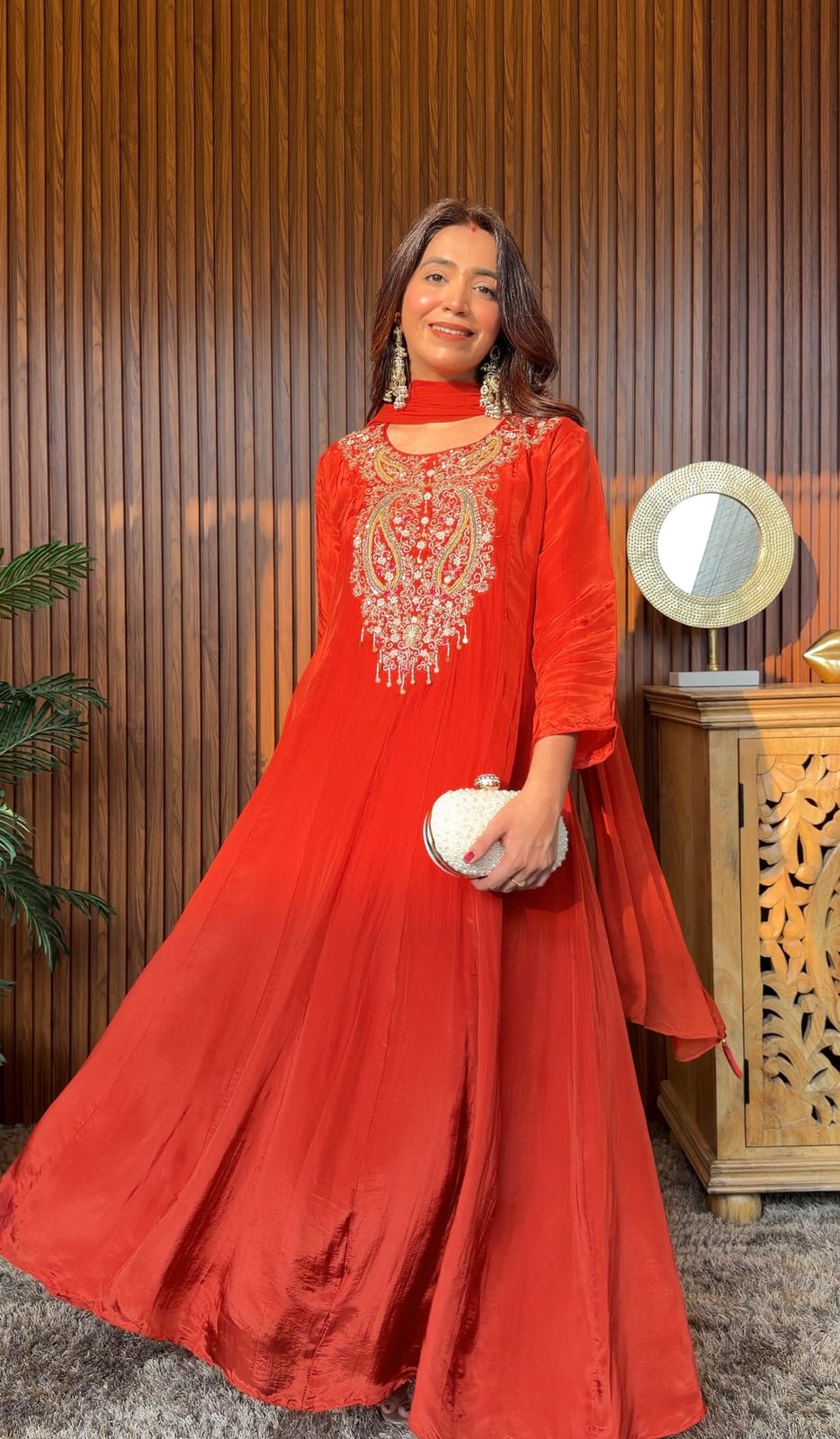 Aavira Hand-Embroidered Anarkali