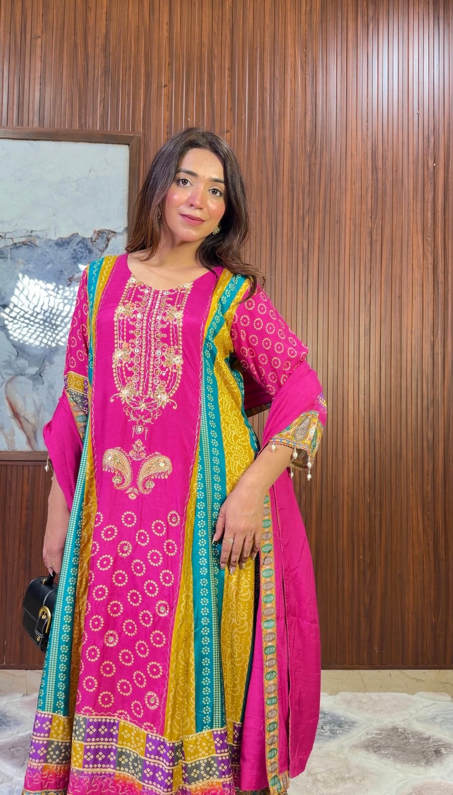 Gulrani Zari Bandhani Anarkali Set image 2