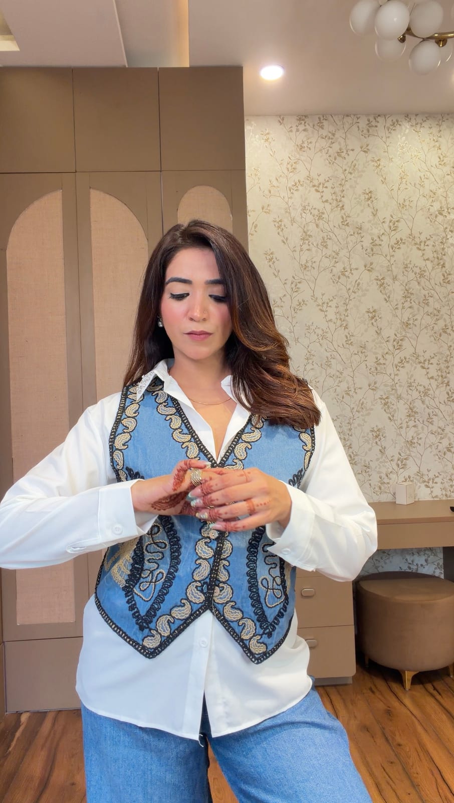 Ocean Luxe Printed Vest Shirt